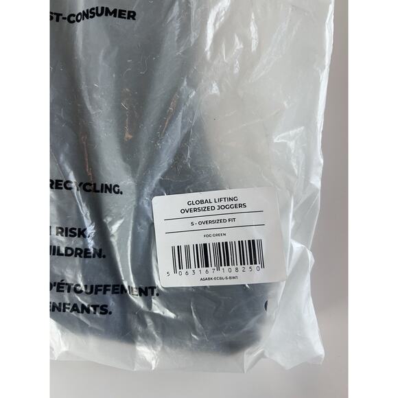 GYMSHARK Lifting Club Oversized Jogger Pants Men's Small Fog Green NWT - Picture 8 of 9